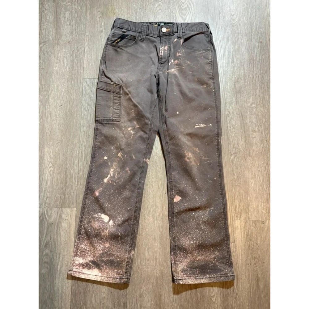 Ariat Gray relaxed straight bleached style mens 30x30